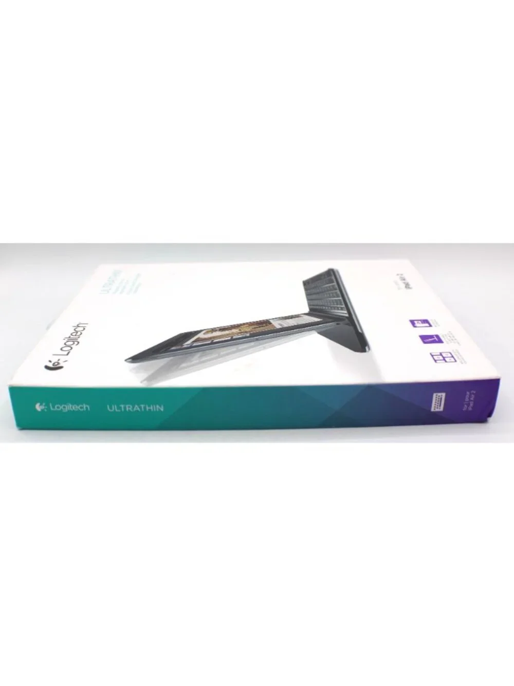 Logitech Ultrathin Magnetic Clip-On Keyboard iPad Air 2 Gray Angle Adjust NEW